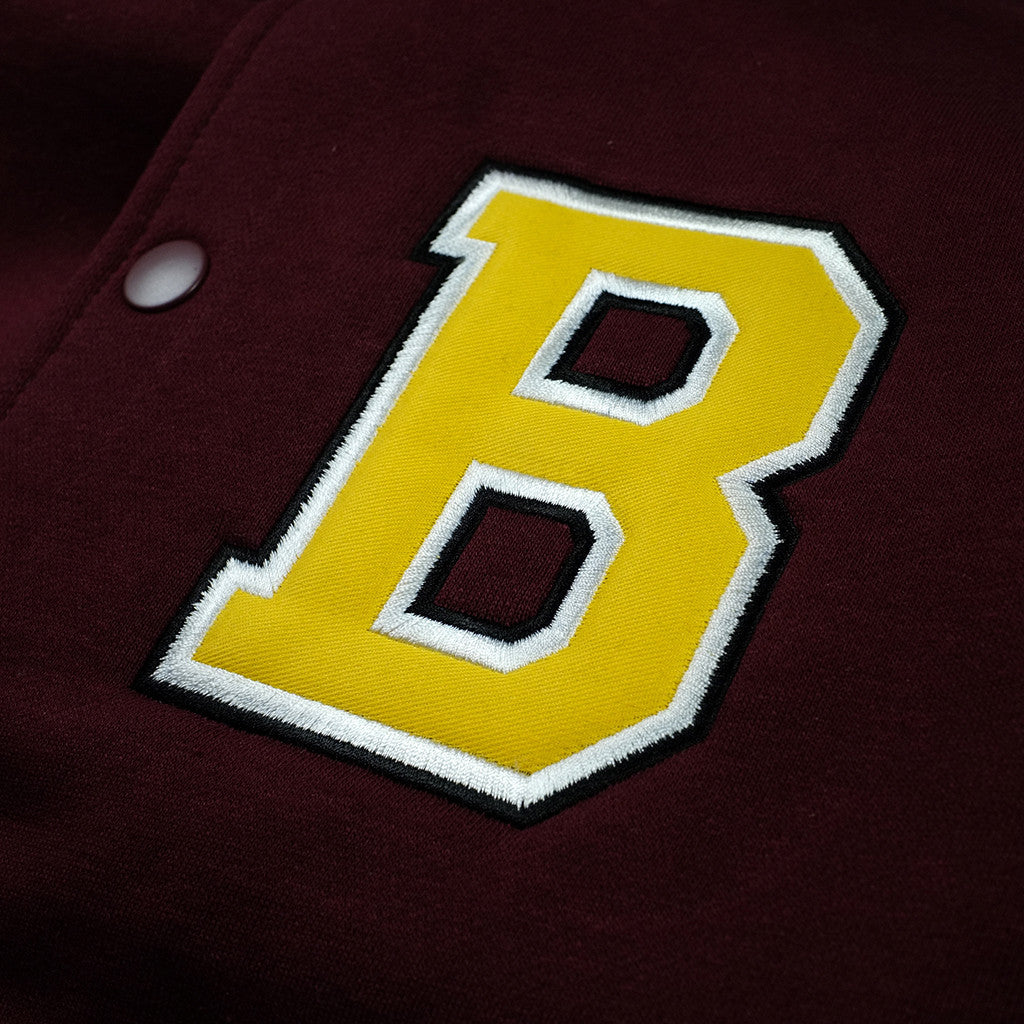 Close-up example of appliqué embroidery on a jacket